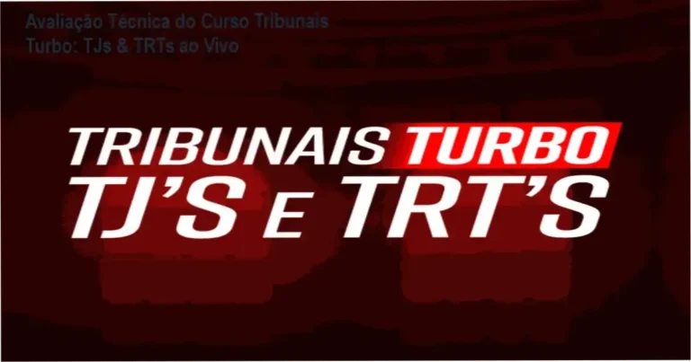 Imagem ilustrativa do Curso Tribunais Turbo com aulas ao vivo para concursos TJ e TRT