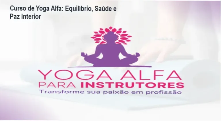 Imagem mostrando prática de yoga guiada pelo Curso de Yoga Alfa, transmitindo equilíbrio e bem‑estar