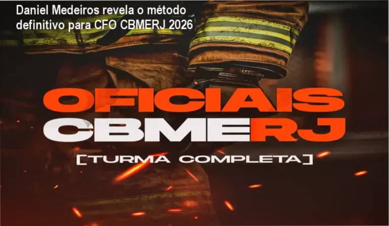 Daniel Medeiros apresentando o Curso Perspectiva CFO CBMERJ 2026
