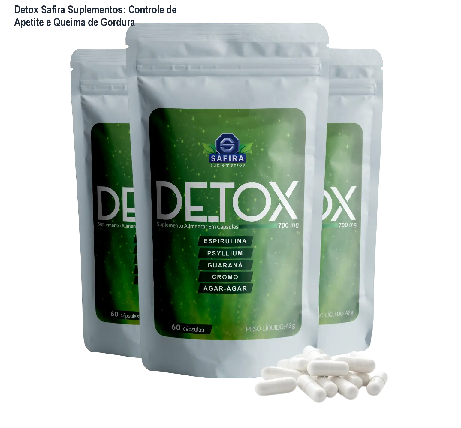 Detox Safira Suplementos: Controle de Apetite e Queima de Gordura