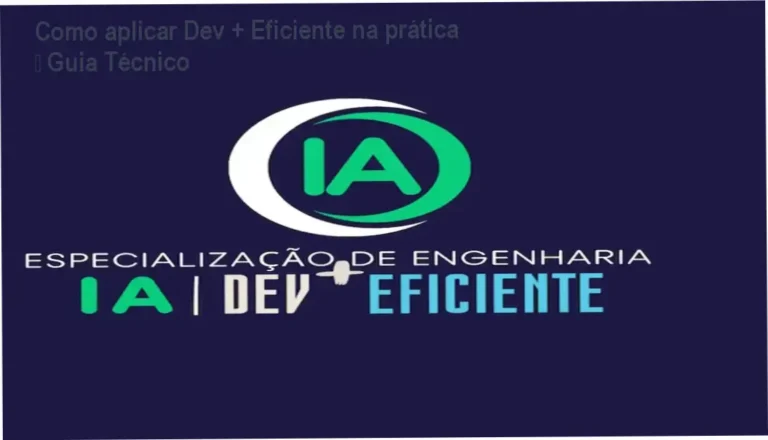 Ilustração mostrando a aplicação prática de engenharia de IA com Dev + Eficiente, conectando LLMs, agentes e dados reais