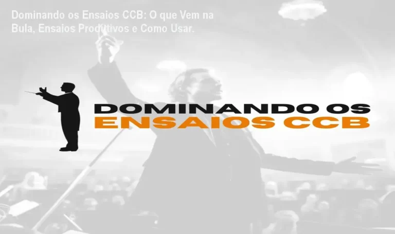 Instrutor de música usando o curso Dominando os Ensaios CCB para orientar diferentes naipes da orquestra da Congregação Cristã no Brasil