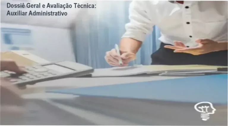 Gráfico de desempenho técnico do ecossistema Auxiliar Administrativo