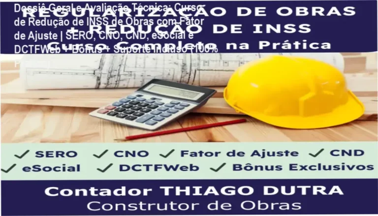 Gráfico de desempenho técnico do ecossistema Curso de Redução de INSS de Obras com Fator de Ajuste | SERO, CNO, CND, eSocial e DCTFWeb + Bônus + Suporte Incluso (100% Prático)