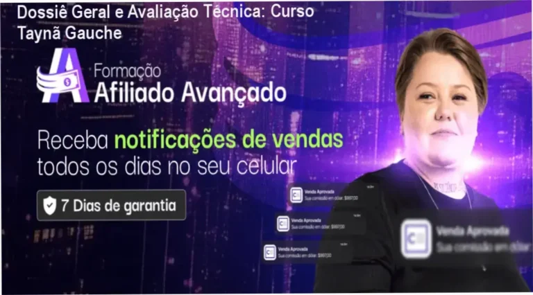 Gráfico de desempenho técnico do ecossistema Curso Taynã Gauche