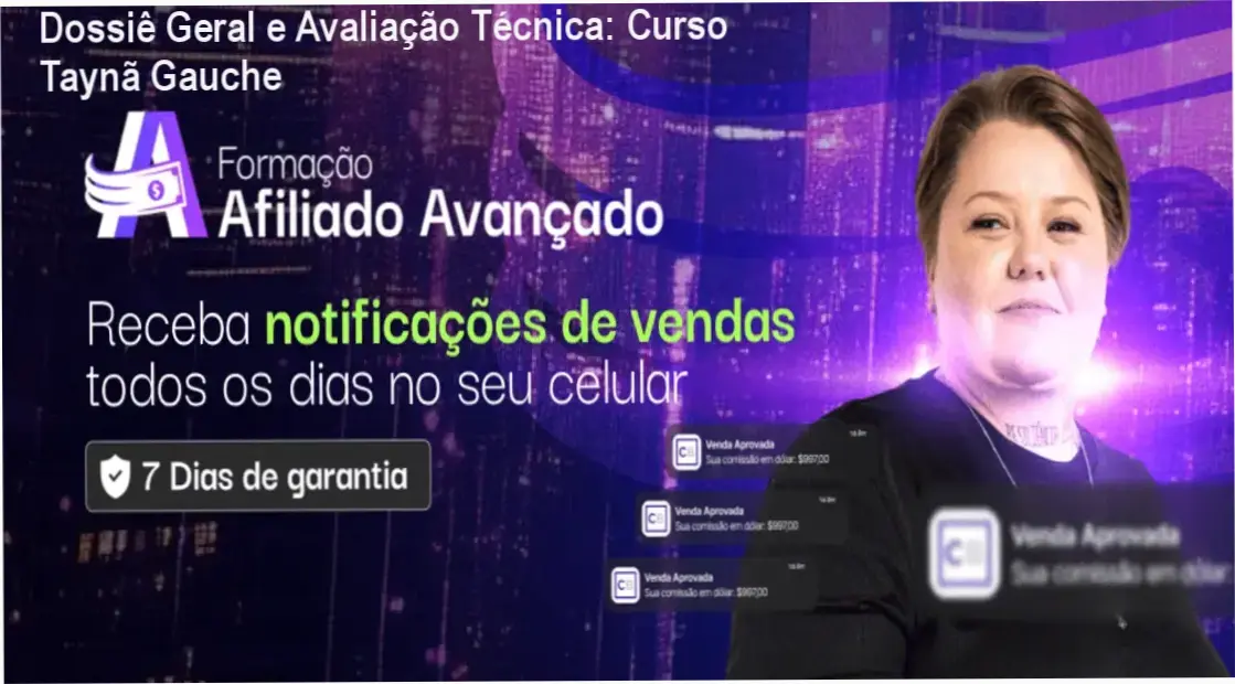 Gráfico de desempenho técnico do ecossistema Curso Taynã Gauche
