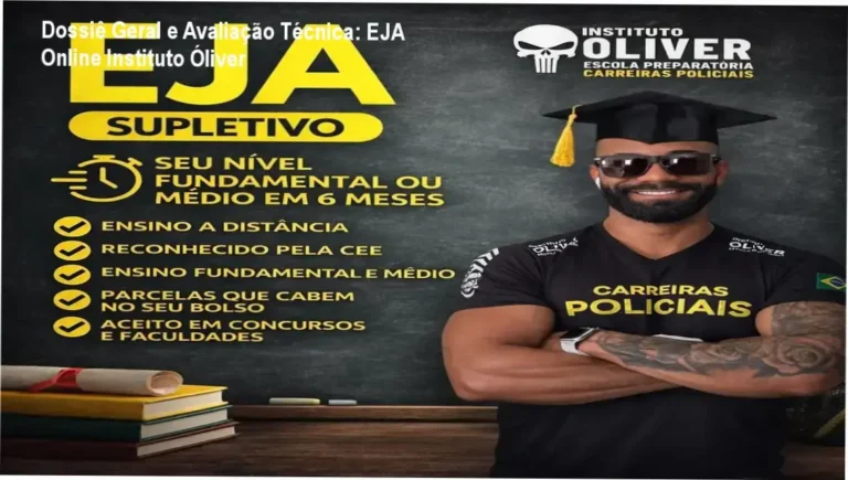 Gráfico de desempenho técnico do ecossistema EJA Online Instituto Óliver