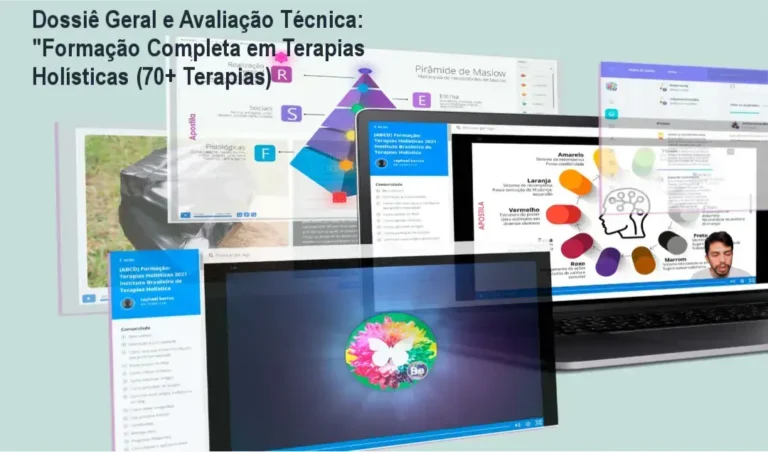 Gráfico de desempenho técnico do ecossistema "Formação Completa em Terapias Holísticas (70+ Terapias)