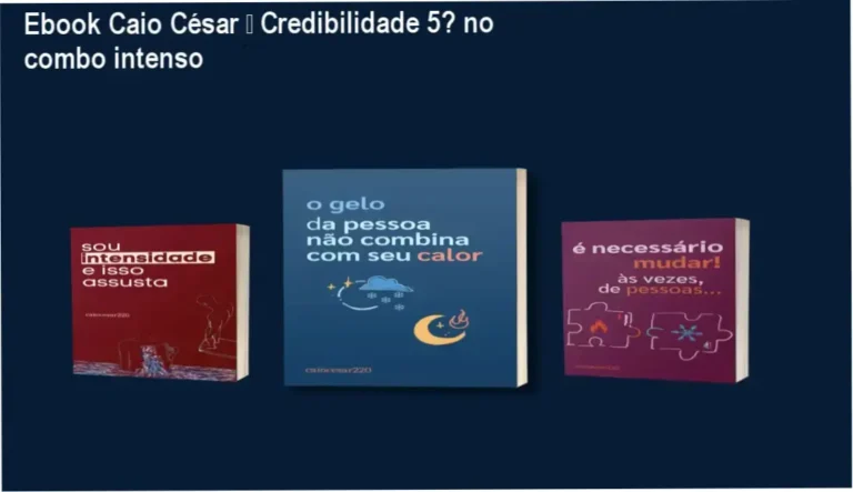 Ebook Caio César – custo‑benefício alto, investimento que entrega intensidade e autoconfiança