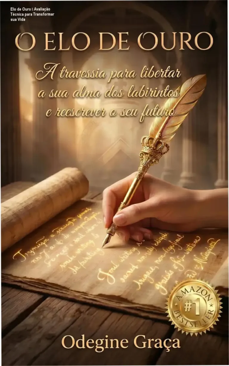 Capa do ebook Elo de Ouro de Odegine Graça, símbolo da libertação da alma feminina