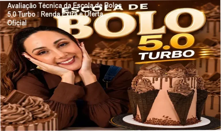 Imagem promocional da Escola de Bolos 5.0 Turbo destacando a oferta oficial na Hotmart
