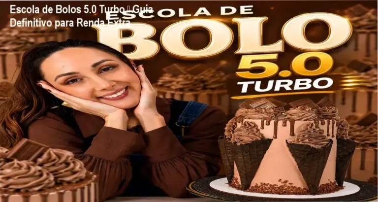 Imagem promocional da Escola de Bolos 5.0 Turbo destacando oferta oficial na Hotmart