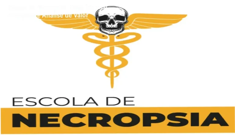 Imagem ilustrativa do Curso Escola de Necropsia mostrando módulos e certificação digital