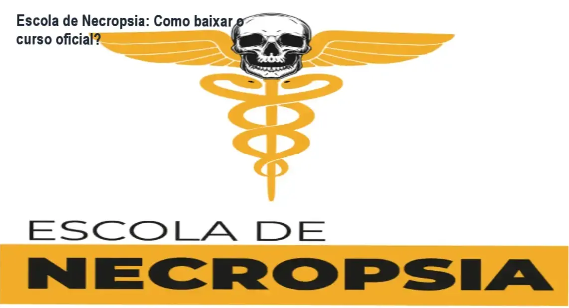 Imagem mostrando a página de download oficial do Curso Escola de Necropsia