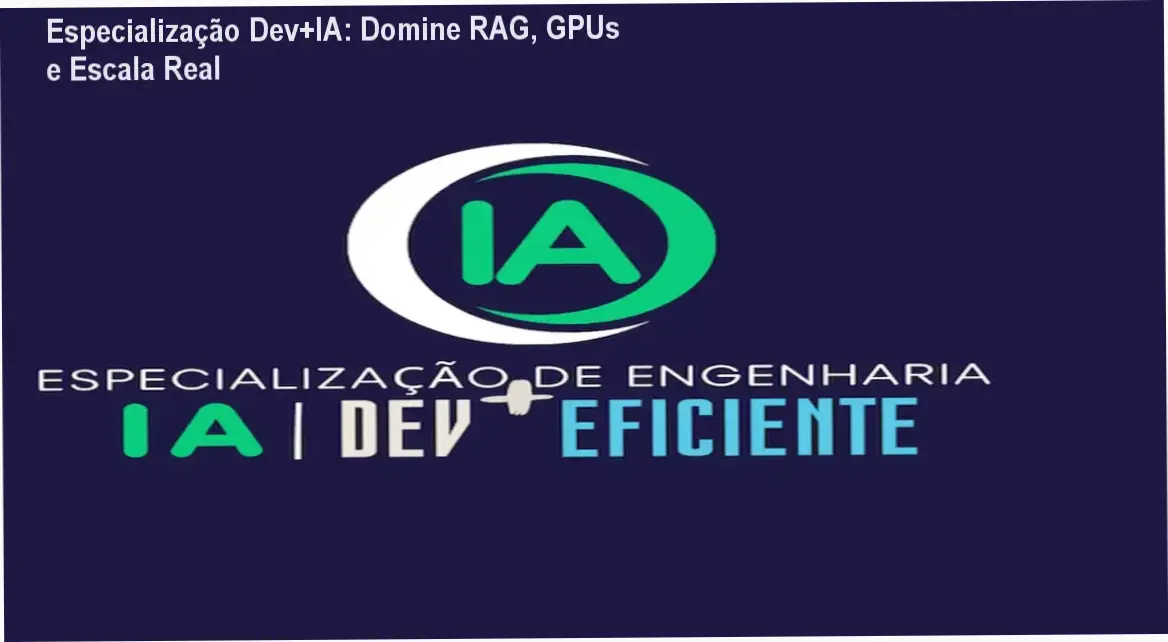 Capa do ebook Especialização Dev+IA mostrando engenharia de IA avançada