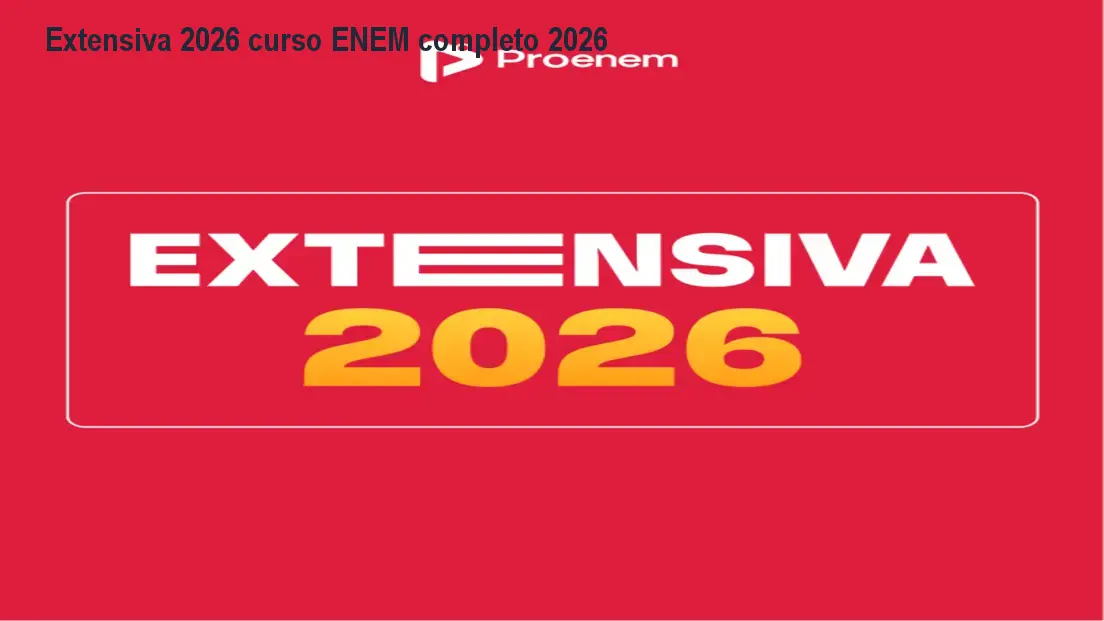 Extensiva 2026 curso ENEM completo 2026