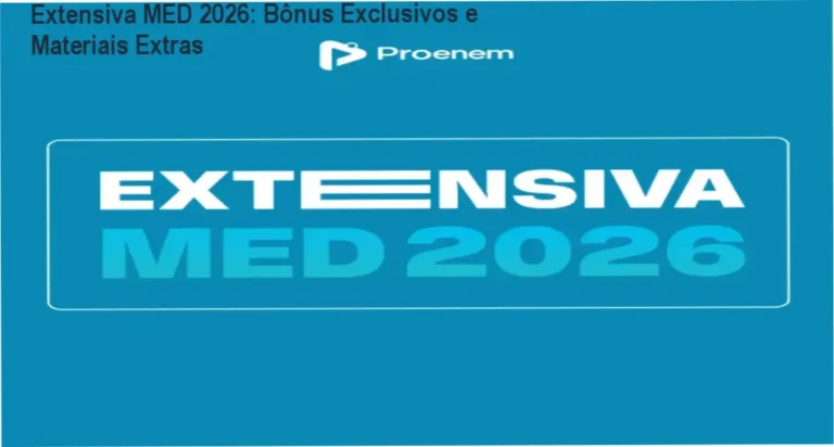 Extensiva MED 2026 bônus e materiais complementares do Grupo Pro