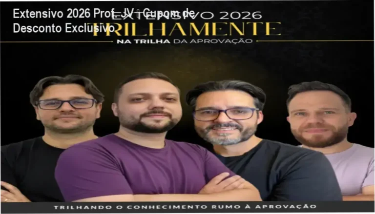 Extensivo 2026 Prof. JV - oferta de desconto e cupom de economia
