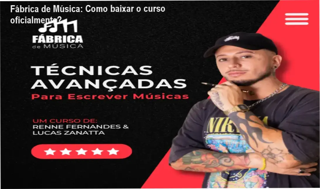 Imagem ilustrando o download oficial do curso Fábrica de Música