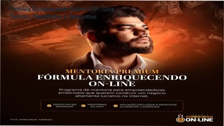 Imagem promocional do Fórmula Enriquecendo Online VIIP mostrando ofertas e cupons de desconto