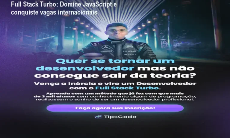 Aluno programando projeto full stack com React e Node após curso Full Stack Turbo