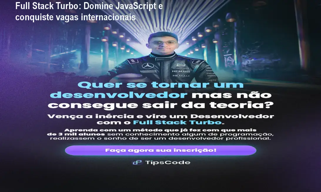 Aluno programando projeto full stack com React e Node após curso Full Stack Turbo