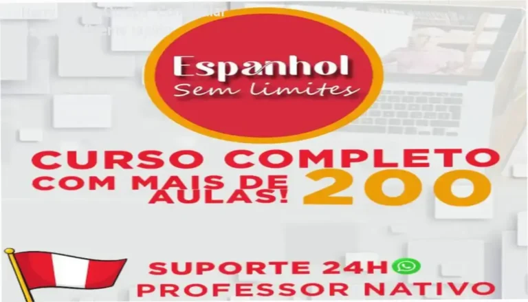 Harry Martin Quispe apresentando o Curso Espanhol Sem Limites, foco em conversação ao vivo