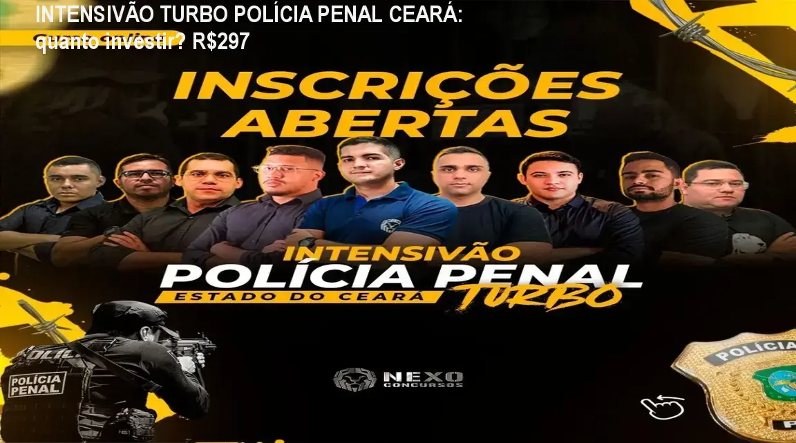 INTENSIVÃO TURBO POLÍCIA PENAL DO CEARÁ da Nexo Concursos – custo-benefício e valor percebido