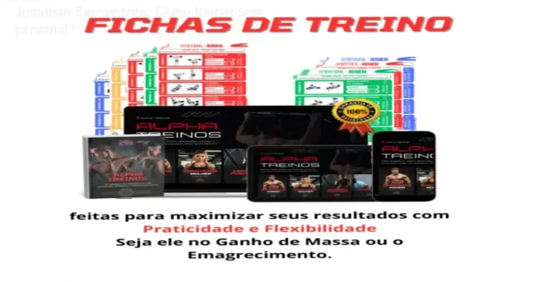 Capa do Guia Completo de Treinos de Jonathan Sacramento mostrando GIFs de exercícios