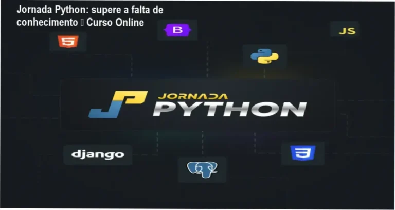 Imagem ilustrando a Jornada Python, curso online que resolve a falta de conhecimento em programação