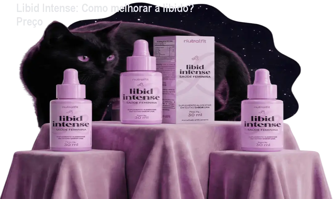 Frasco de Libid Intense com gotas sublinguais, indicado para aumentar a libido feminina