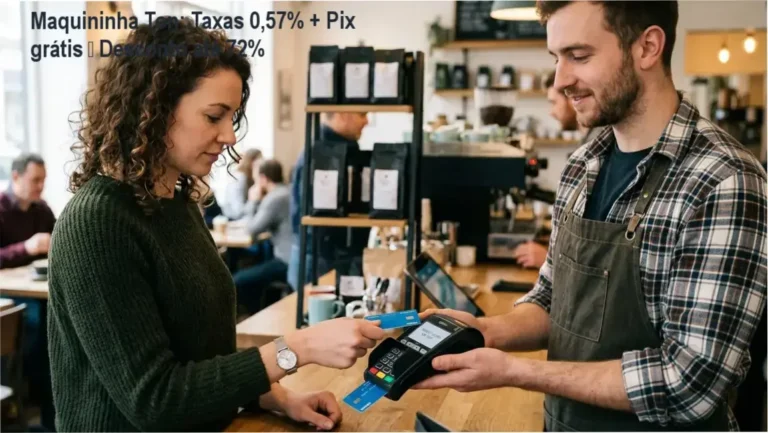 Maquininha Ton oferta com Pix grátis e desconto de até 72%