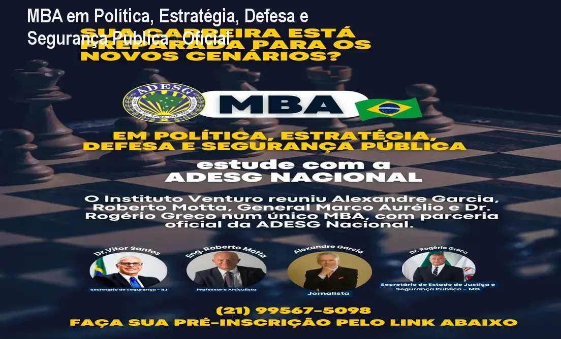 MBA em Política, Estratégia, Defesa e Segurança Pública – Oficial