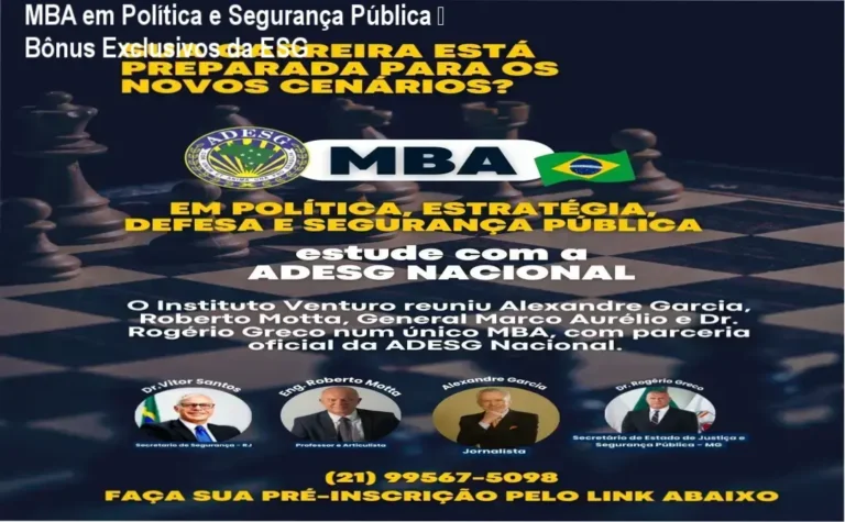 MBA em Política, Estratégia, Defesa e Segurança Pública – bônus e materiais complementares