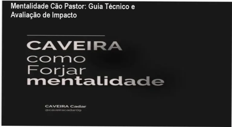 Capa do método Cão Pastor (MCP) mostrando disciplina militar e desenvolvimento pessoal