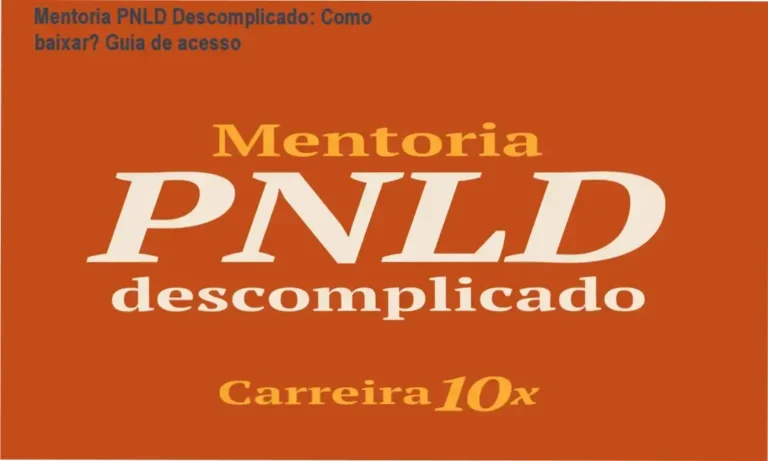 Tela mostrando acesso à Mentoria PNLD Descomplicado no site oficial