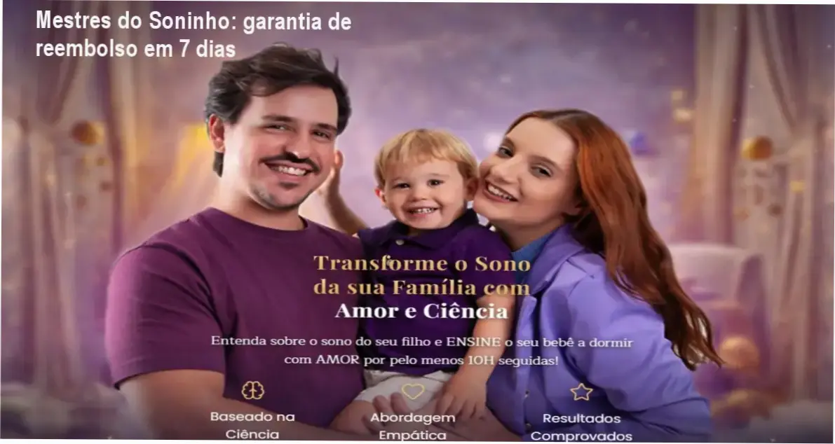 Mestres do Soninho de Nayara Rattacasso – política de reembolso e garantia de 7 dias