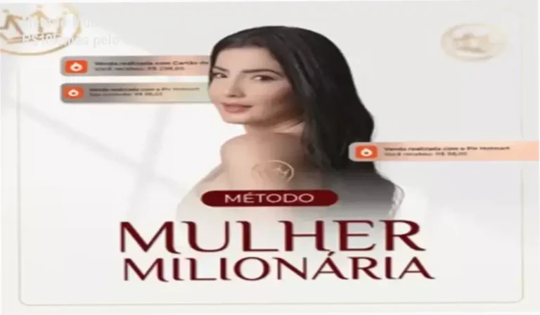 Tela do curso Método Mulher Milionária mostrando como ganhar dinheiro pelo celular