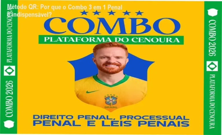 Imagem do curso Combo 3 em 1 Penal do Método QR mostrando livros interativos com QR Code