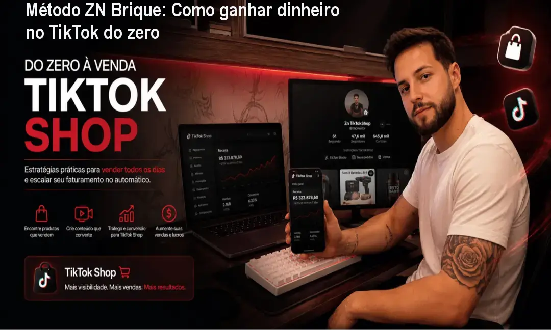 Método ZN Brique: Como ganhar dinheiro no TikTok do zero