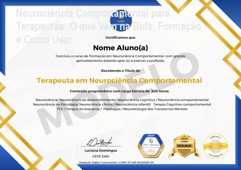 Neurociência Comportamental para Terapeutas: O que Vem na Bula, Formação e Como Usar
