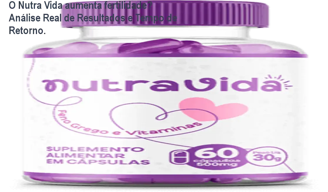 Frasco de Nutra Vida ao lado de cápsulas e selo de compra segura