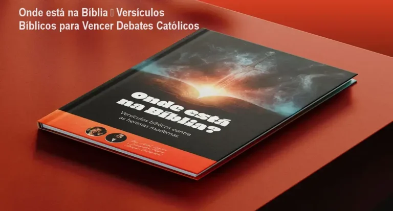 Capa do eBook Onde está na Bíblia mostrando versículos bíblicos para debates religiosos católicos