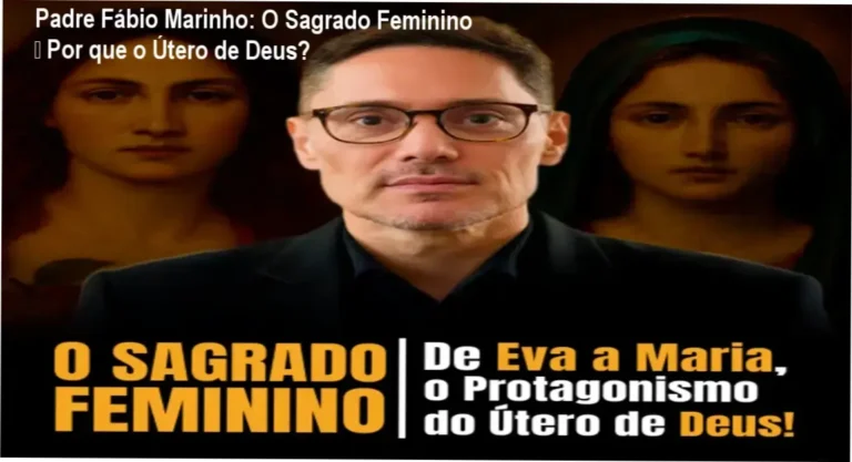 Capa do curso O Sagrado Feminino de Padre Fábio Marinho mostrando o protagonismo do útero de Deus