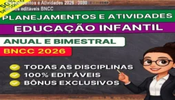 Planejamentos e Atividades 2026 – 3080 planos editáveis BNCC