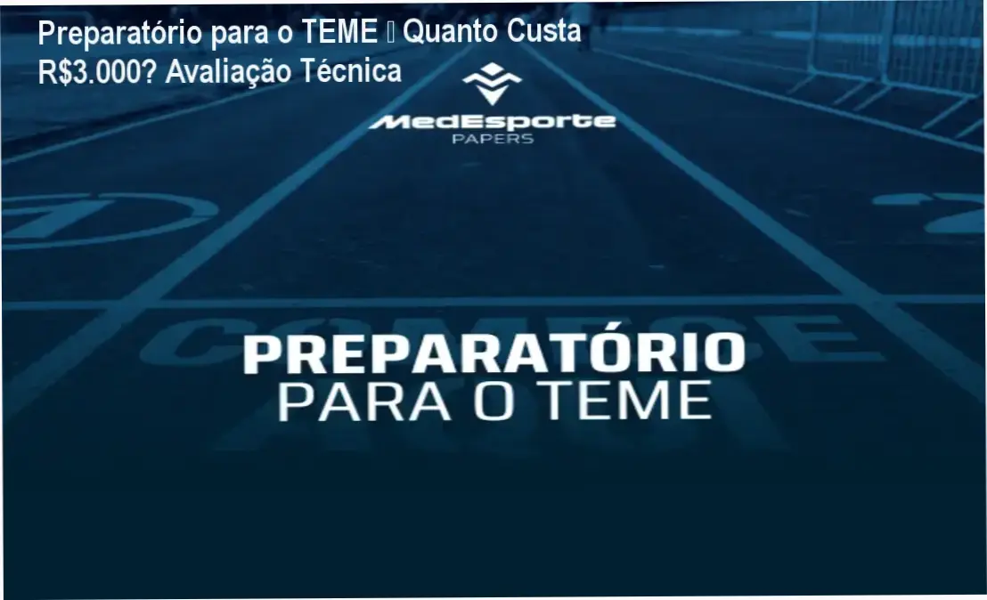 Preparatório para o TEME de Guilherme Alfonso Vieira Adami – custo‑benefício e valor percebido