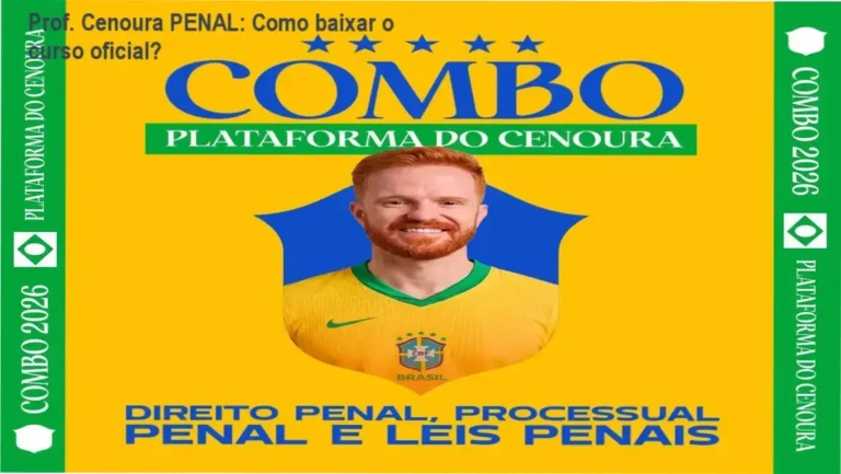 Imagem ilustrativa do curso Prof. Cenoura PENAL mostrando a capa e QR Code para download
