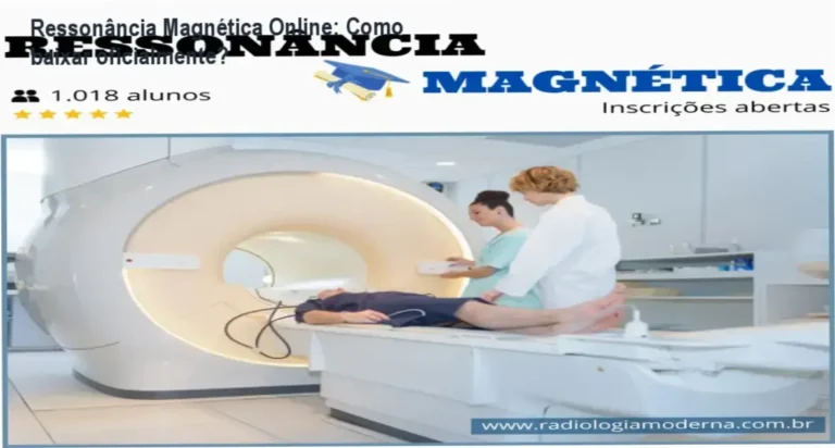 Tela mostrando a página oficial de download do curso Ressonância Magnética Online
