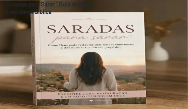 Capa do eBook Saradas para Sarar mostrando mulher em oração e símbolo de restauração