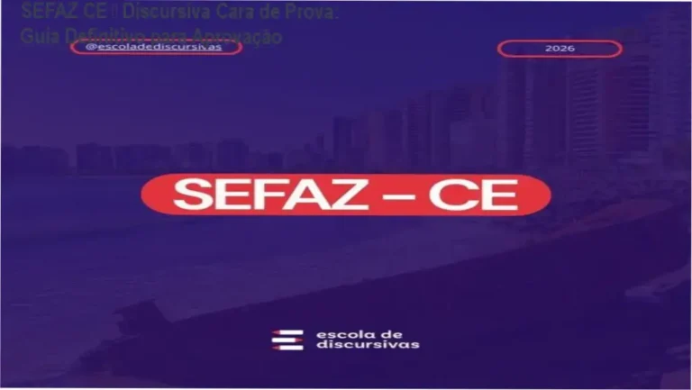 SEFAZ CE – Discursiva Cara de Prova da EDD, investimento R$ 1.000,00